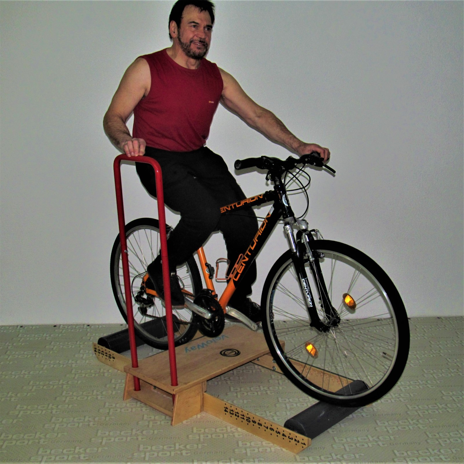 VeloWay Plus von Beckersport-Germany (BSG 28980) mit großem Trittbrett, massiven Rollen und Sicherheitsgriff Radgröße von 14 bis 29 Zoll – Bild 9